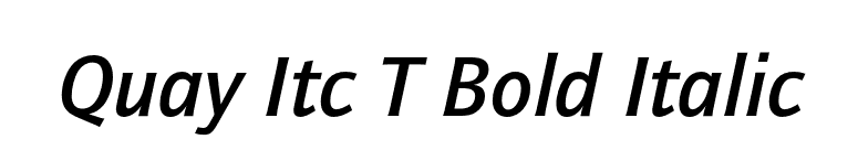 Quay Itc T Bold Italic font preview