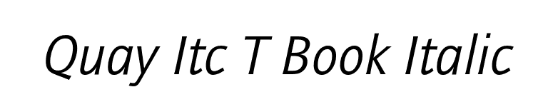 Quay Itc T Book Italic font preview