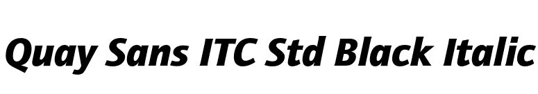 Quay Sans ITC Std Black Italic font preview