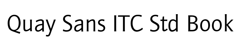 Quay Sans ITC Std Book font preview