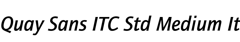 Quay Sans ITC Std Medium It font preview