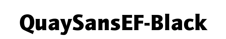 QuaySansEF-Black font preview