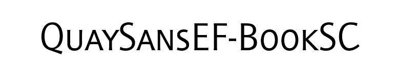QuaySansEF-BookSC font preview