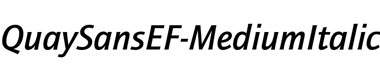 QuaySansEF-MediumItalic font preview