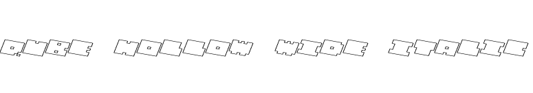 QUBE HOLLOW WIDE ITALIC font preview