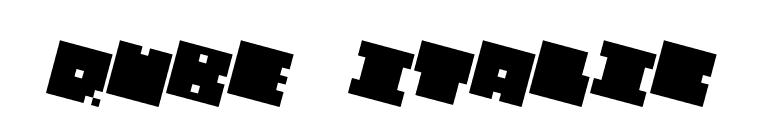 QUBE ITALIC font preview