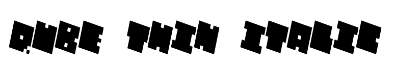 QUBE THIN ITALIC font preview