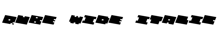 QUBE WIDE ITALIC font preview