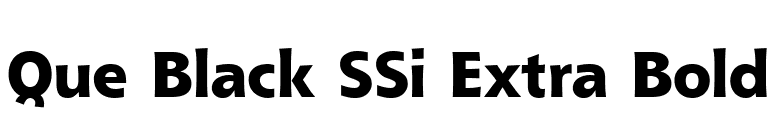 Que Black SSi Extra Bold font preview