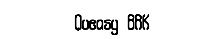 Queasy BRK font preview