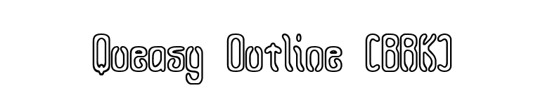 Queasy Outline (BRK) font preview