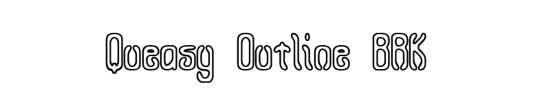 Queasy Outline BRK font preview