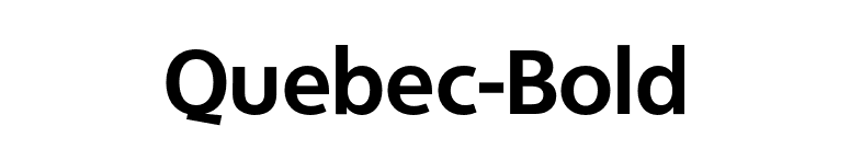 Quebec-Bold font preview
