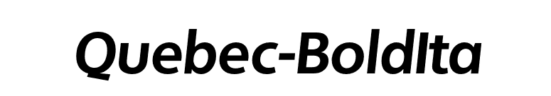 Quebec-BoldIta font preview