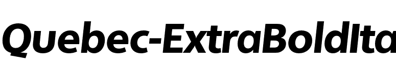 Quebec-ExtraBoldIta font preview