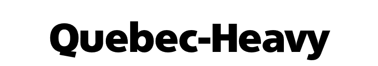 Quebec-Heavy font preview