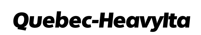 Quebec-HeavyIta font preview