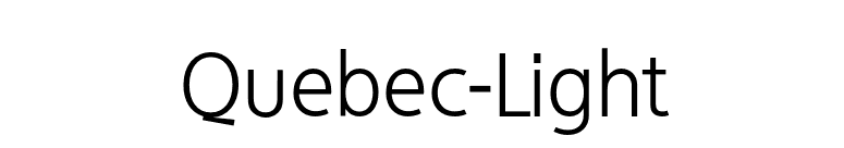 Quebec-Light font preview