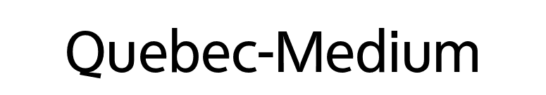 Quebec-Medium font preview