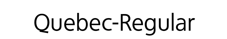 Quebec-Regular font preview