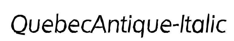 QuebecAntique-Italic font preview