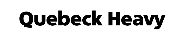 Quebeck Heavy font preview