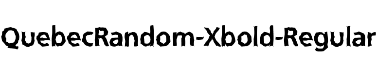 QuebecRandom-Xbold-Regular font preview