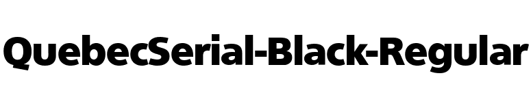 QuebecSerial-Black-Regular font preview