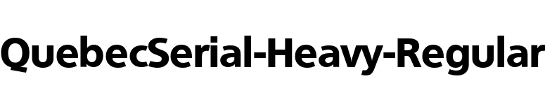 QuebecSerial-Heavy-Regular font preview