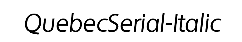 QuebecSerial-Italic font preview