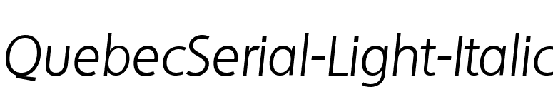 QuebecSerial-Light-Italic font preview