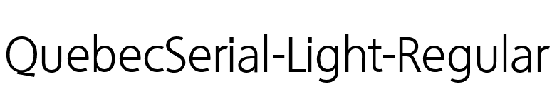 QuebecSerial-Light-Regular font preview