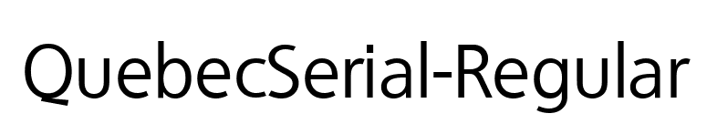 QuebecSerial-Regular font preview