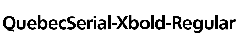 QuebecSerial-Xbold-Regular font preview