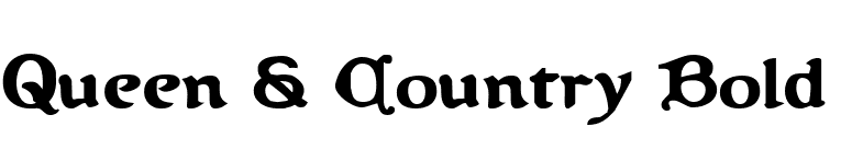 Queen & Country Bold  font preview