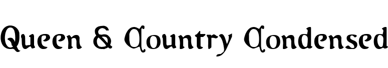 Queen & Country Condensed font preview