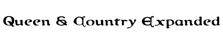 Queen & Country Expanded font preview