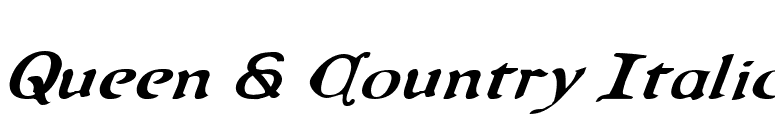 Queen & Country Italic font preview