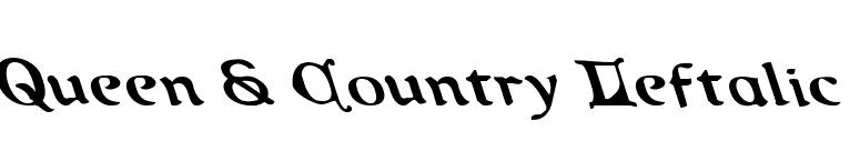 Queen & Country Leftalic font preview