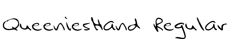 QueeniesHand Regular font preview
