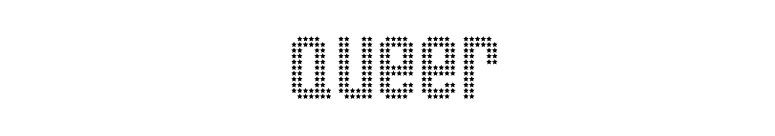 Queer font preview