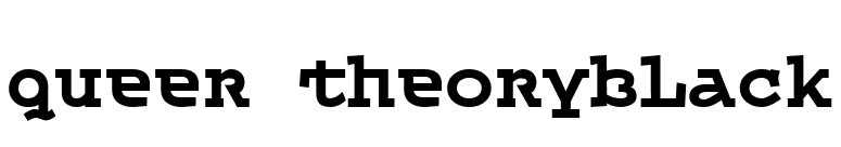 Queer TheoryBlack font preview