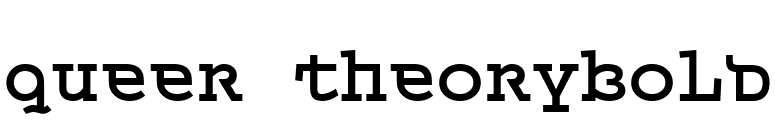 Queer TheoryBold font preview
