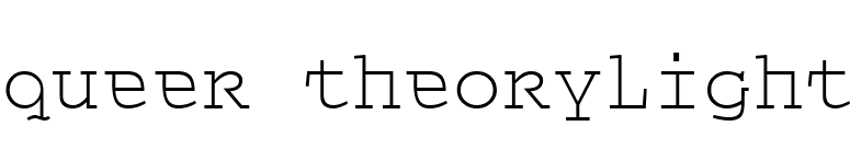 Queer TheoryLight font preview