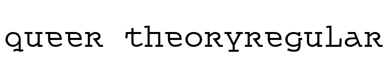 Queer TheoryRegular font preview