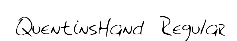 QuentinsHand Regular font preview