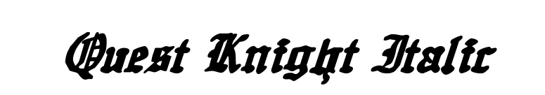 Quest Knight Italic font preview