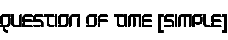 Question of time [simple] font preview