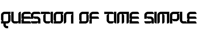 Question of time simple font preview