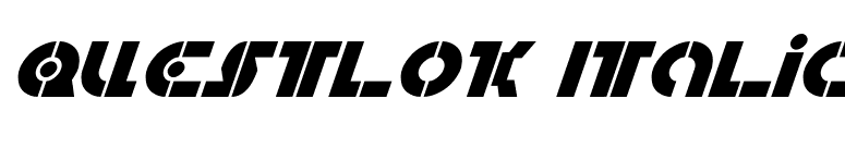 Questlok Italic font preview